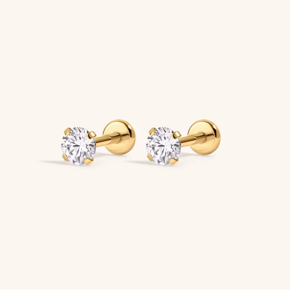 Gold Piercing Studs